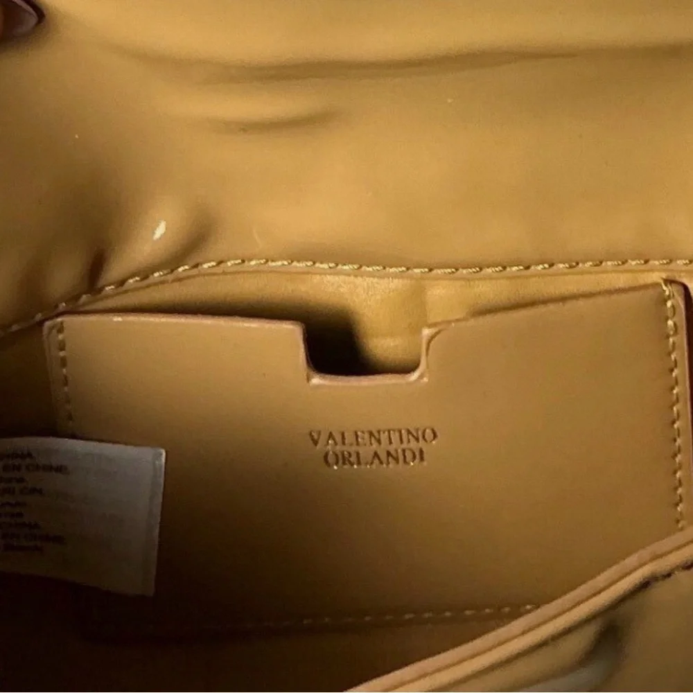 NEW Authentic Valentino Orlandi Taupe Crossbody Purse - Picture 10 of 10